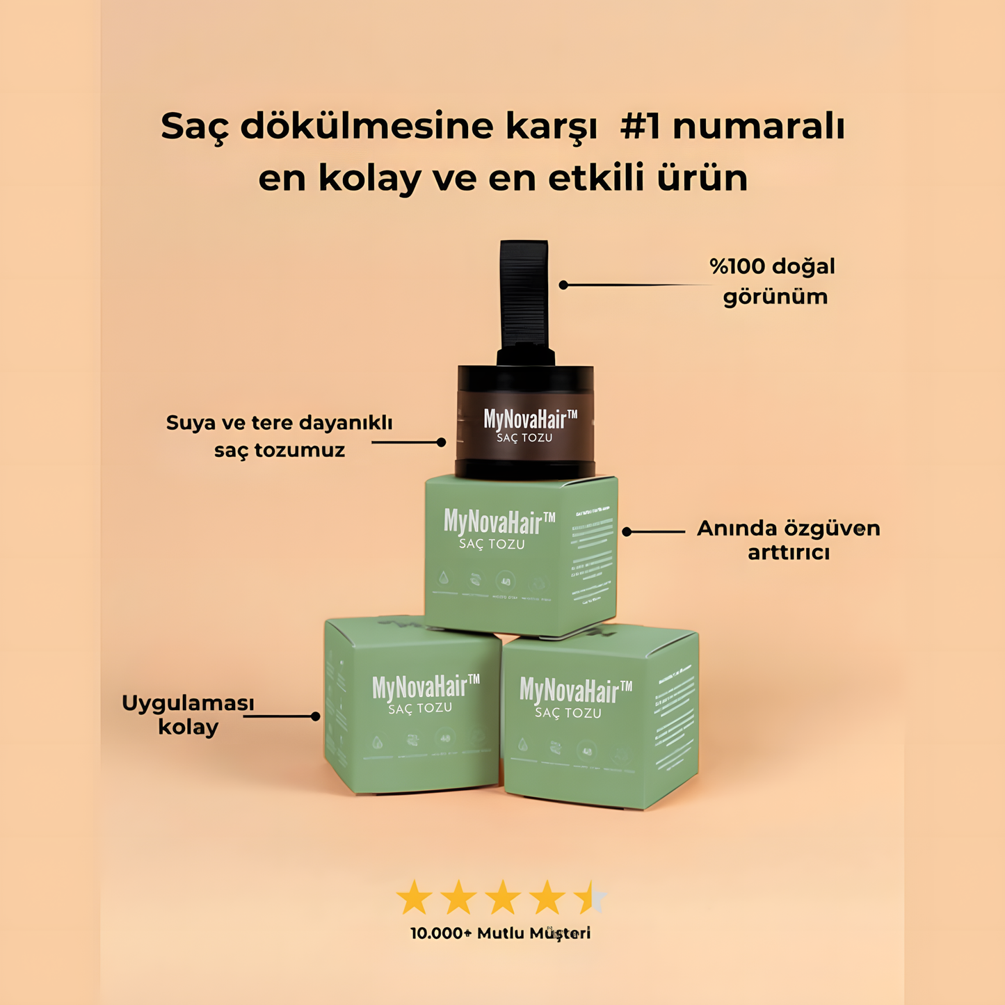MyNovaHair™ Anında Saç Dolgunlaştırıcı Seyreklik Kapatıcı