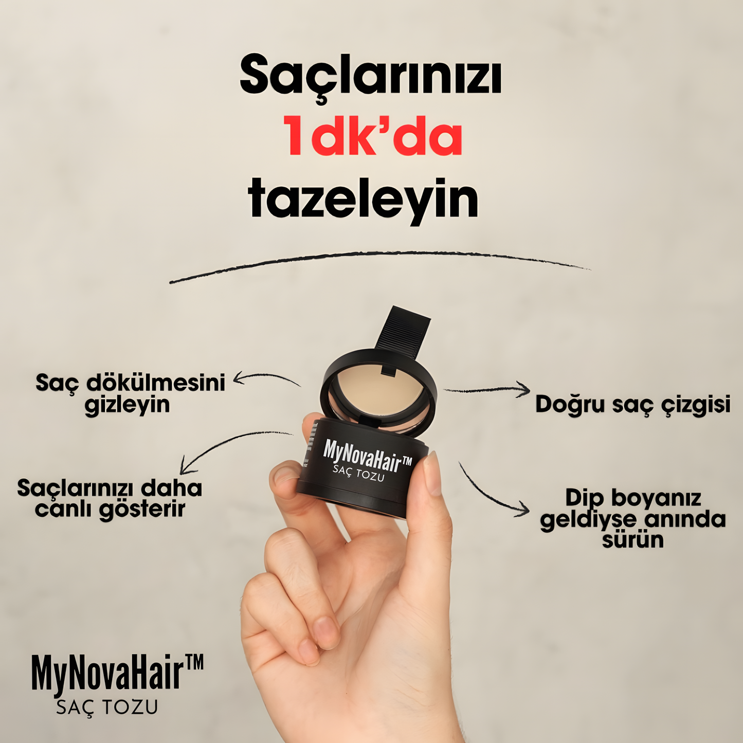 MyNovaHair™ Anında Saç Dolgunlaştırıcı Seyreklik Kapatıcı